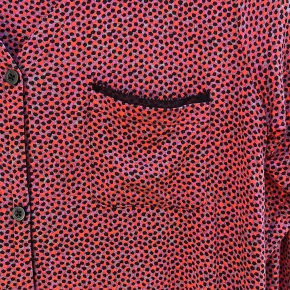 DKNY Button Front V-Neck Sleepshirt Sz M - Picture 5 of 9